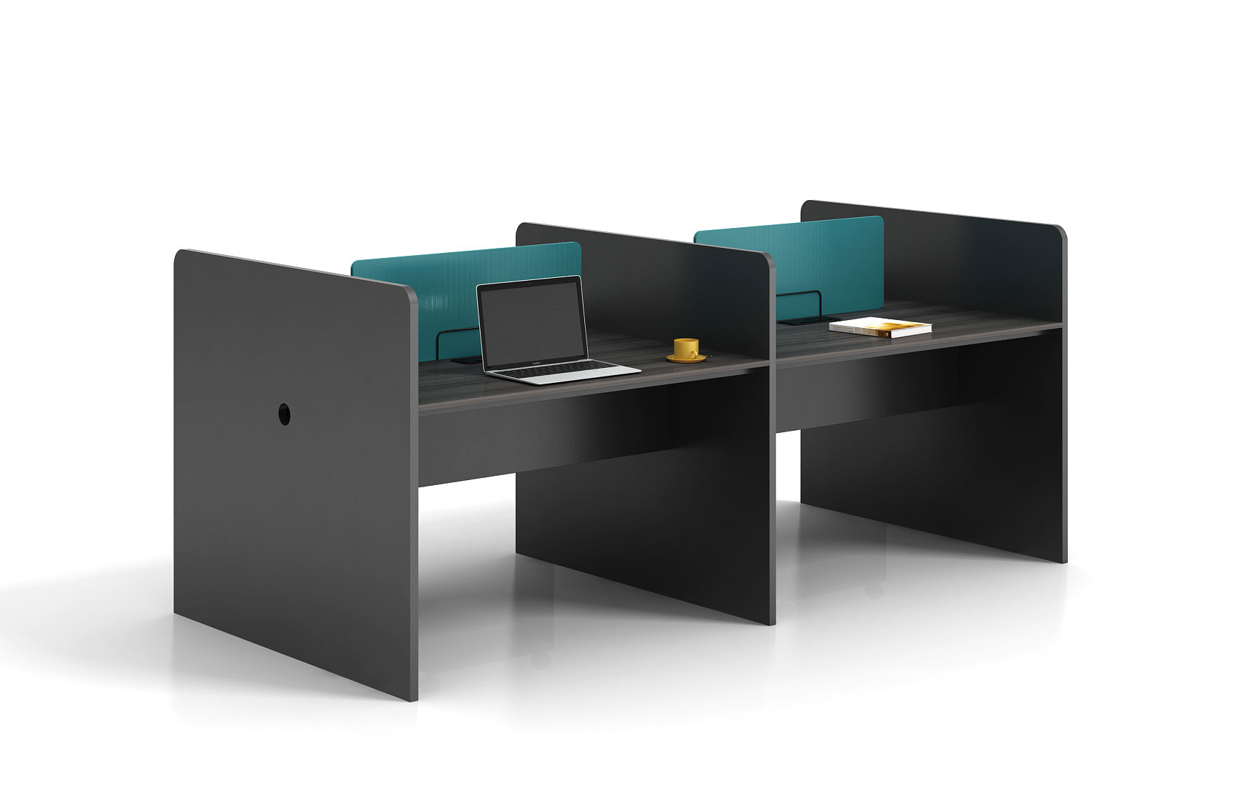 Modern style 4-person workstation   B-WB2412