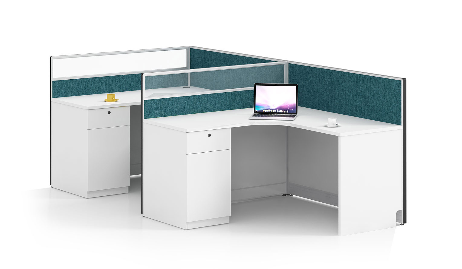 Modern style 2-person workstation Partition  O-WB2814