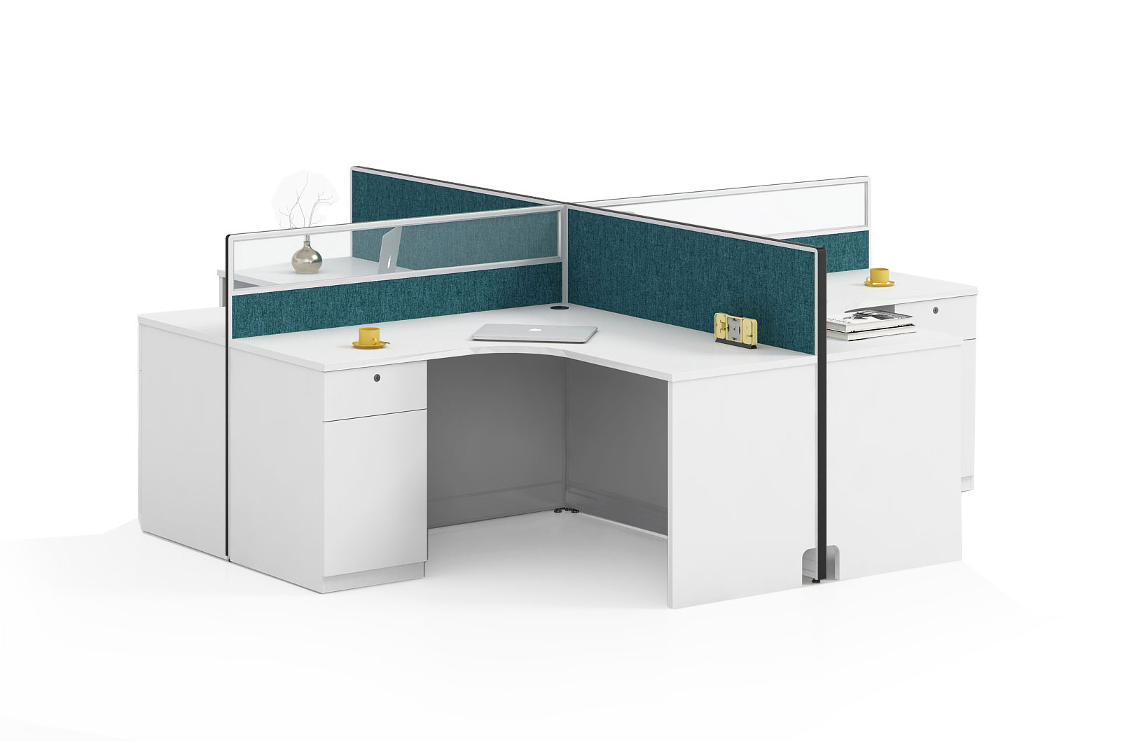 Modern style 4-person workstation Partition O-WB2828