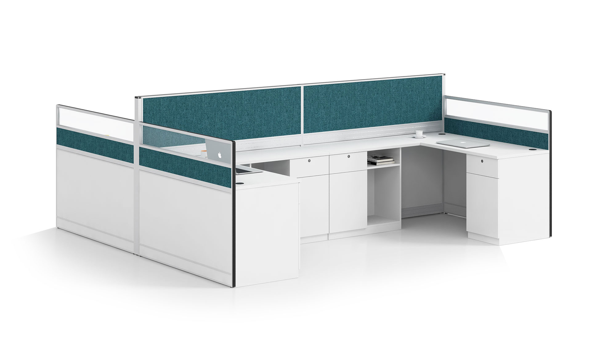 Modern style 4-person workstation Partition  O-WD3228