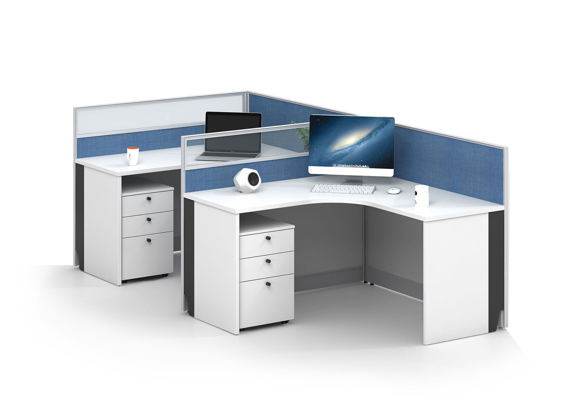 Modern style 2-person workstation Partition V-WB1428A