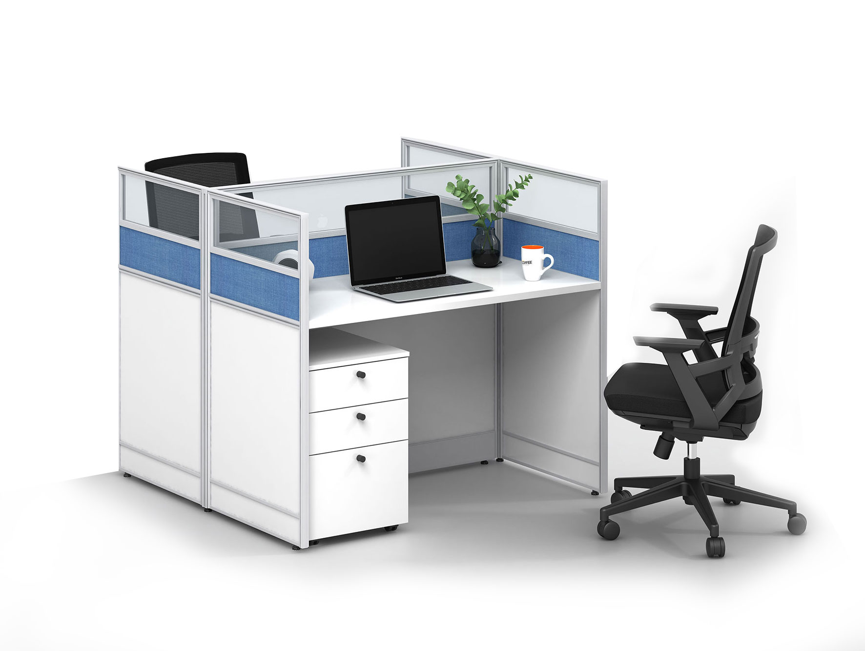 Modern style 2-person workstation Partition  V-WD1212