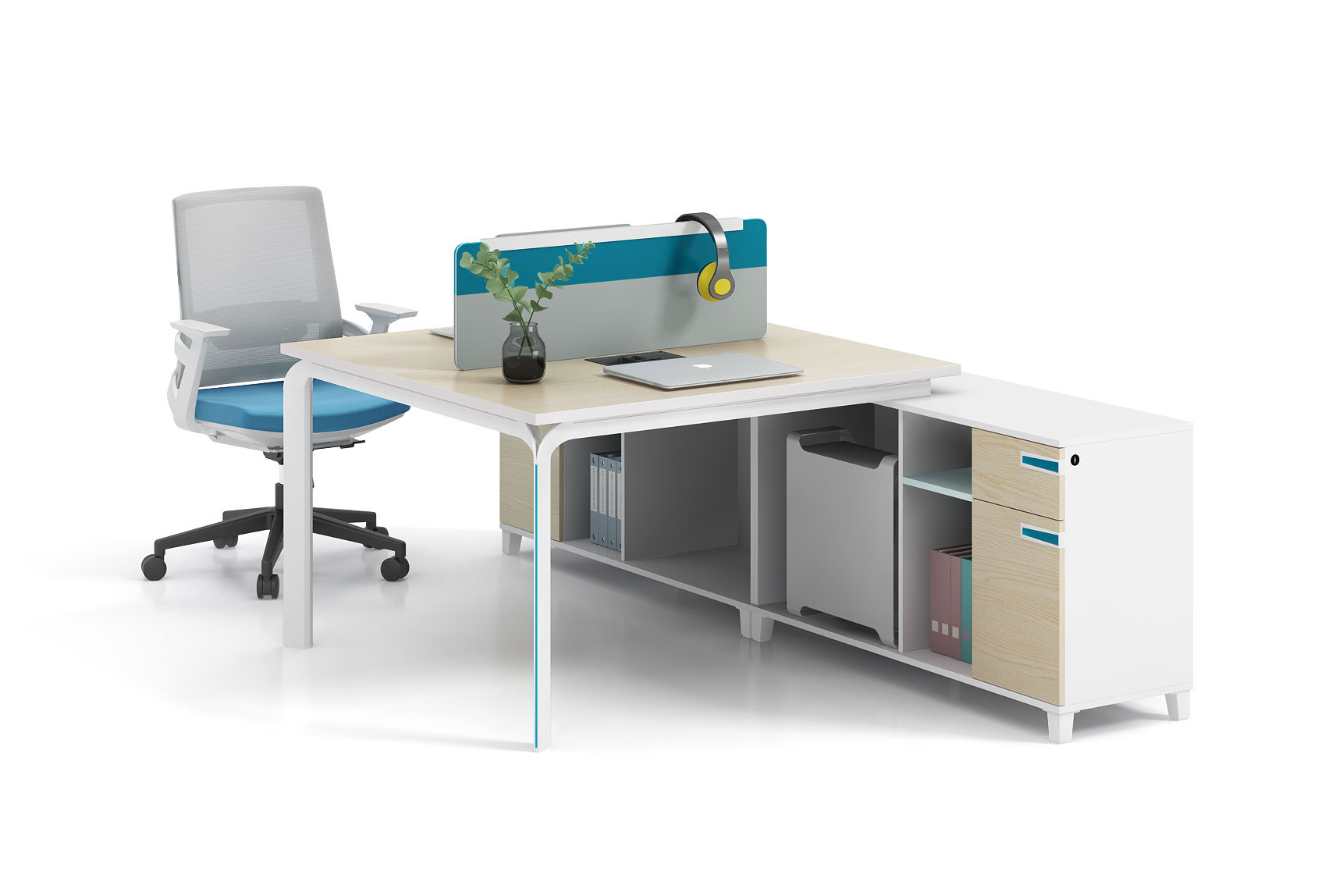 Modern style 2-person workstation  X-WH1424